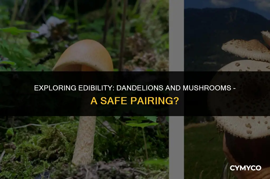 are dandelions that grow near mushrooms safe for consumption
