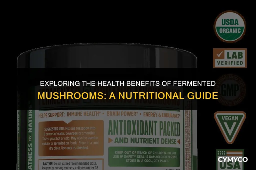are fermented mushrooms good for you