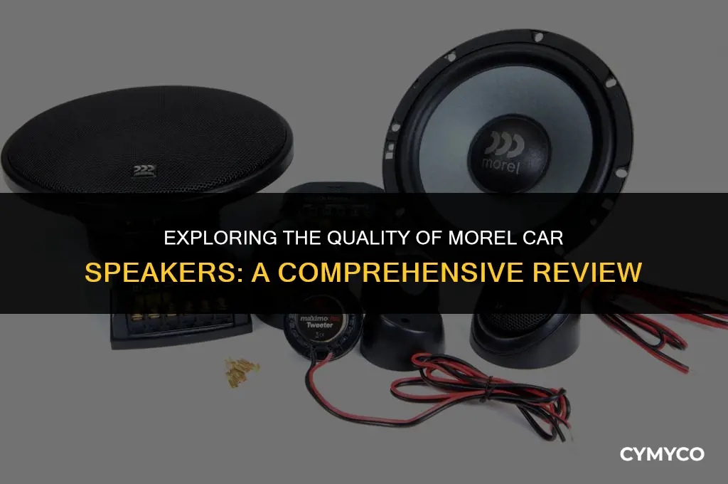 are morel car speakers any good