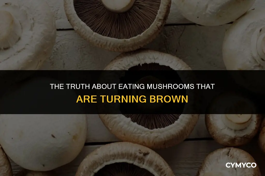 are mushrooms bad to eat when turning brown