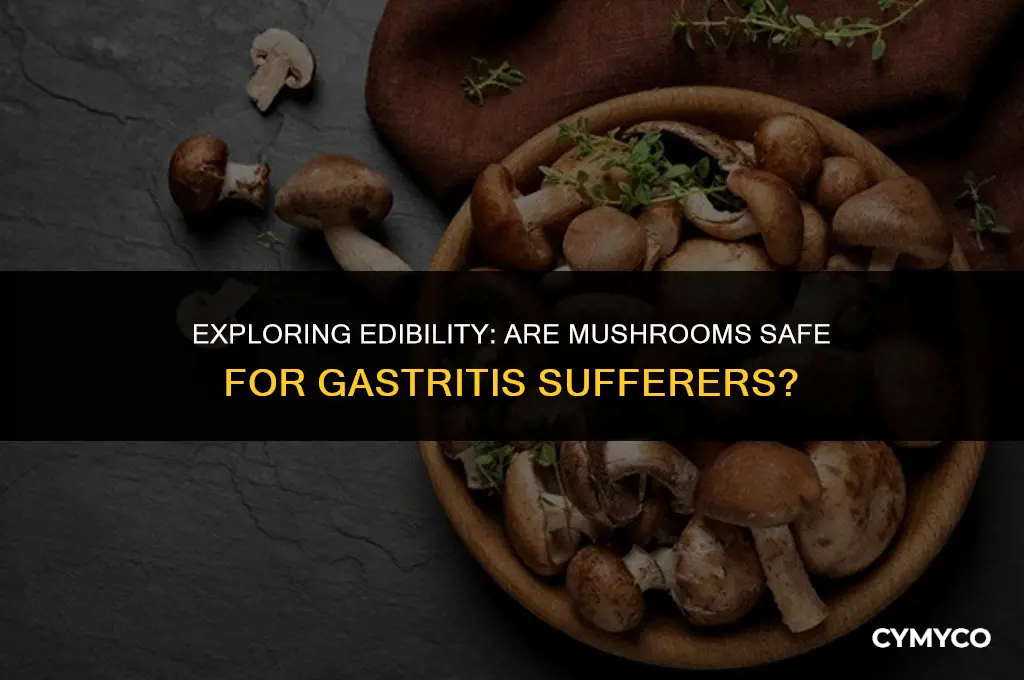 are mushrooms okay to eat with gastritis
