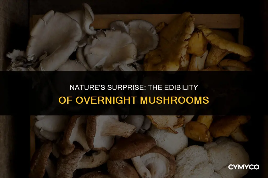 are mushrooms that pop up overnight edible