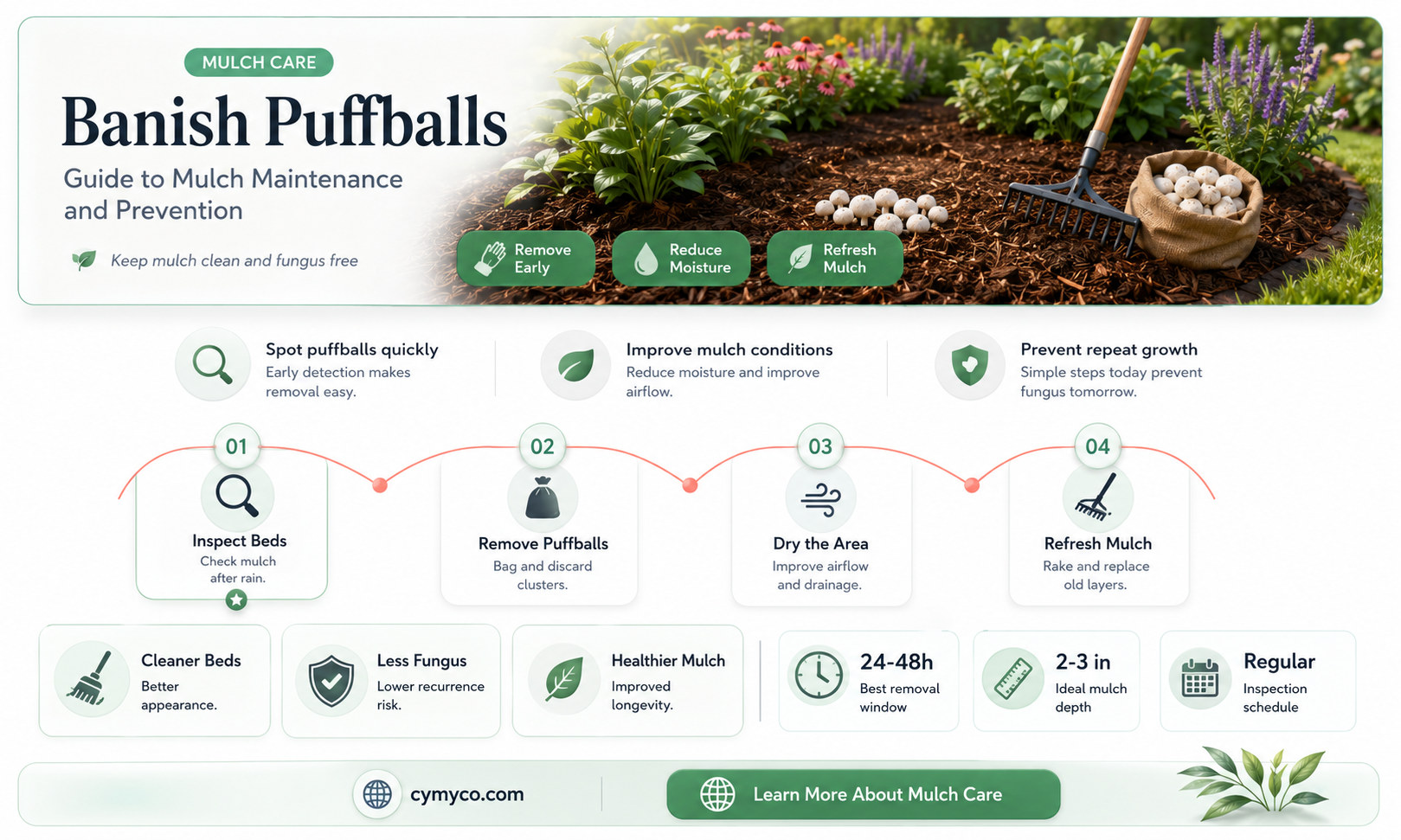 how to get rid of puffballs in mulch