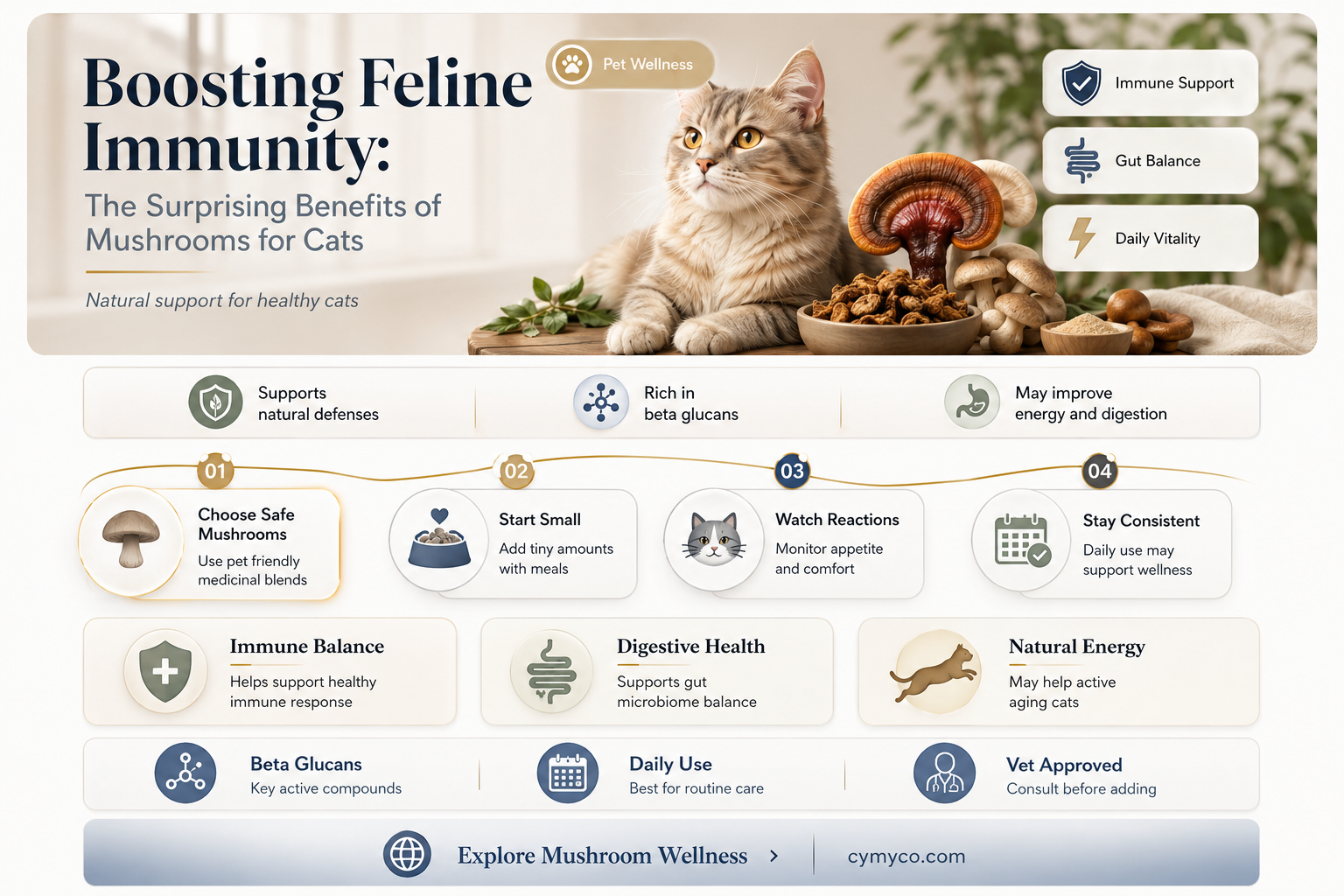 can mushrooms help cats immune system