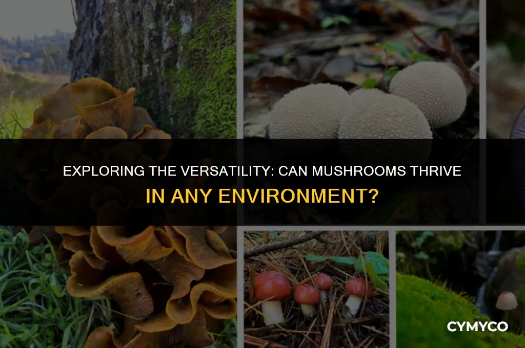 can mushrooms gtow in any environment