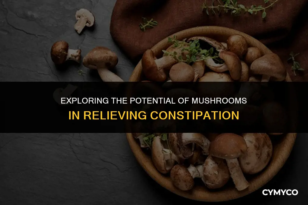 can mushrooms help constipation