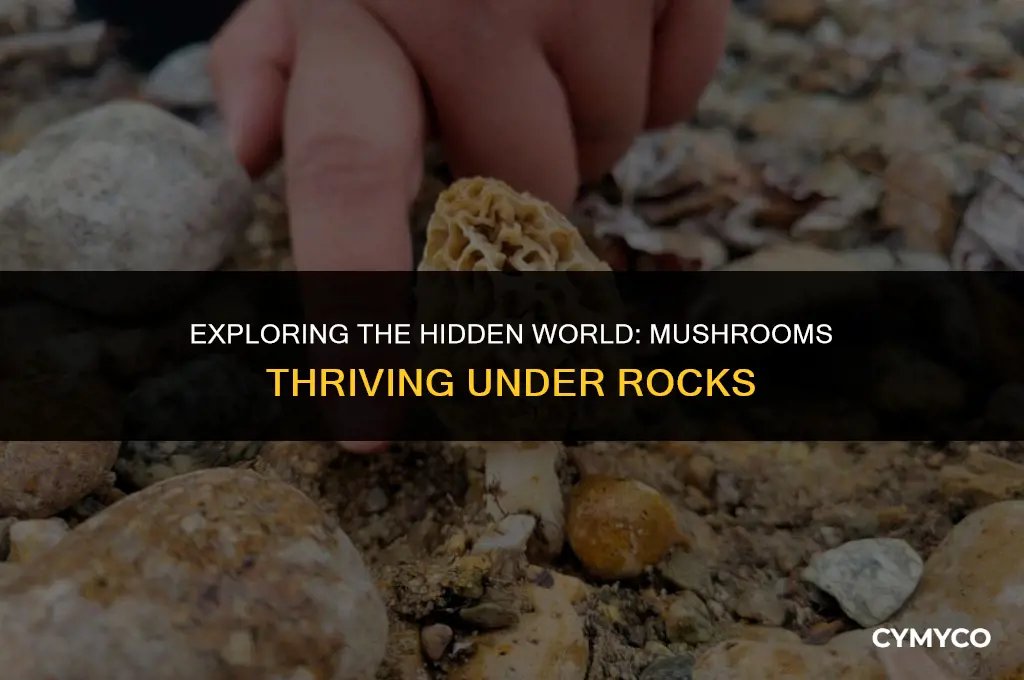can mushrooms live under a rock