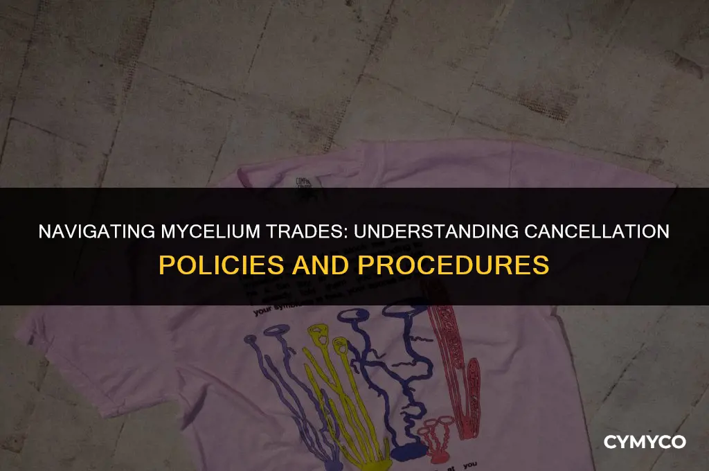 can mycelium trade be canceled