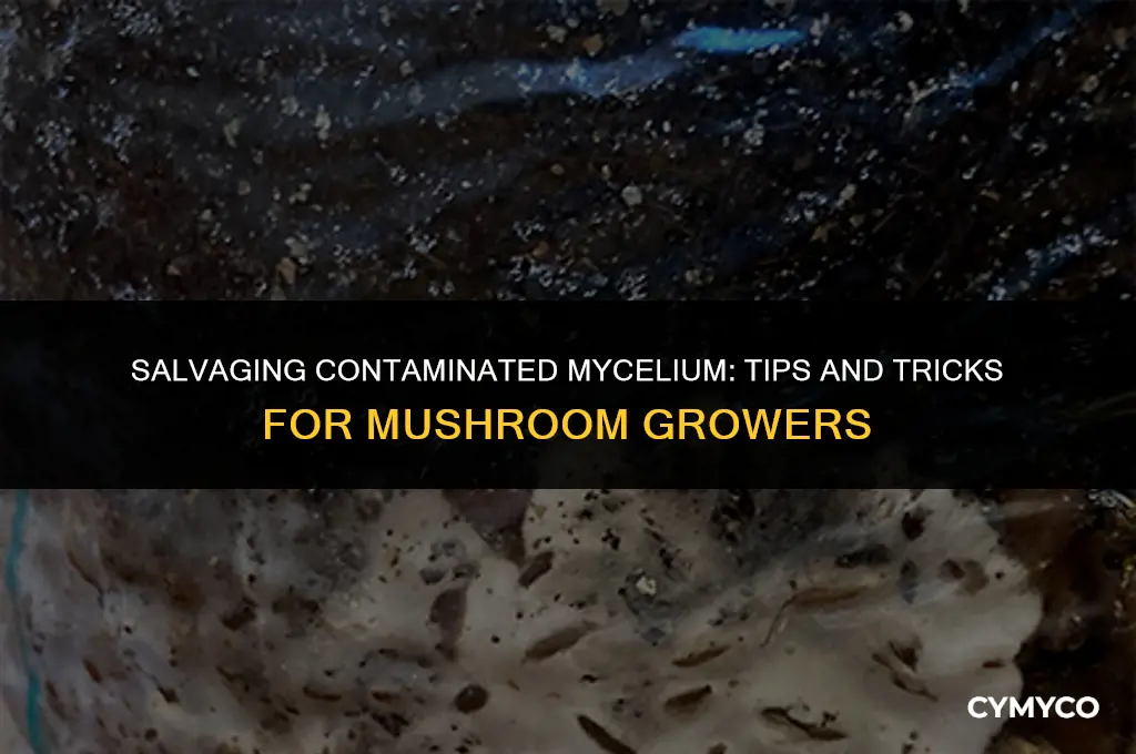 can you save contaminated mycelium