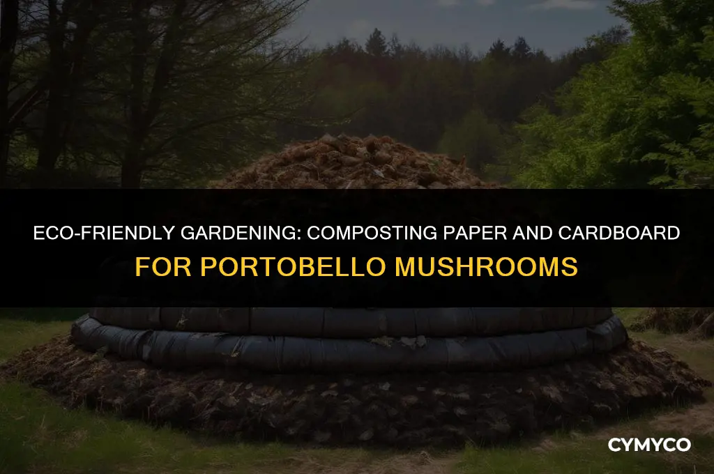 can you use paper or cardboard as compost for portobello