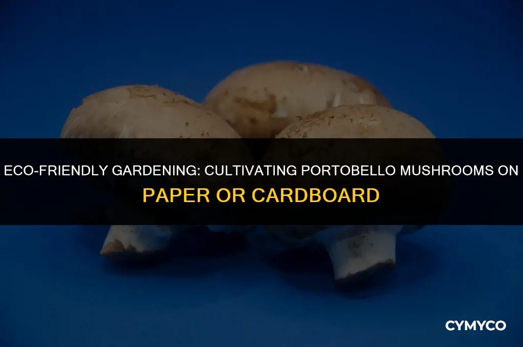 can you use paper or cardboard to grow portobello