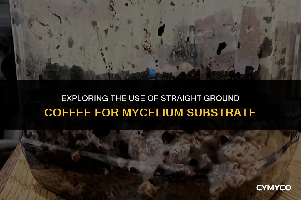 can you use straight ground coffee for mycelium substrate