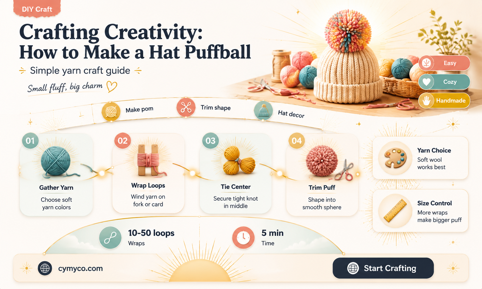 how to make a hat puffball