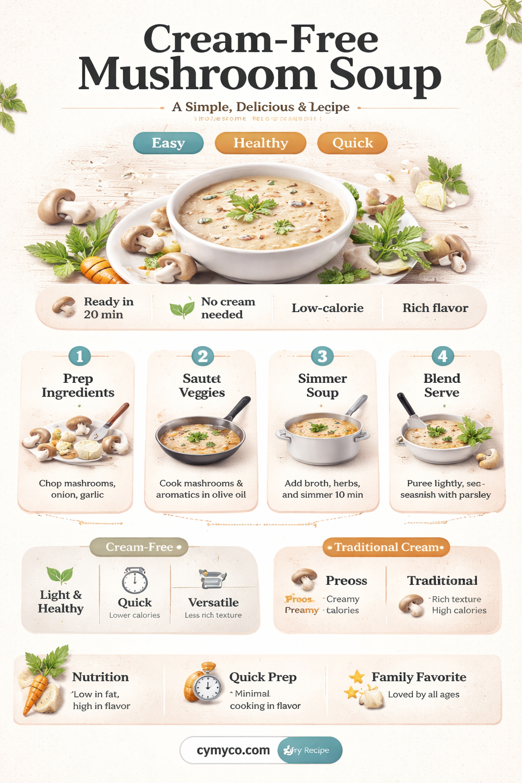 how do you make mushroom soup without cream