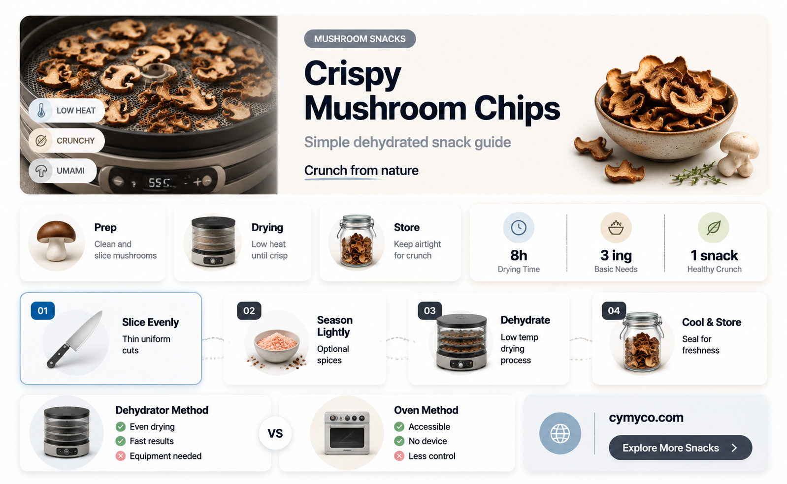how to make dried mushroom chips
