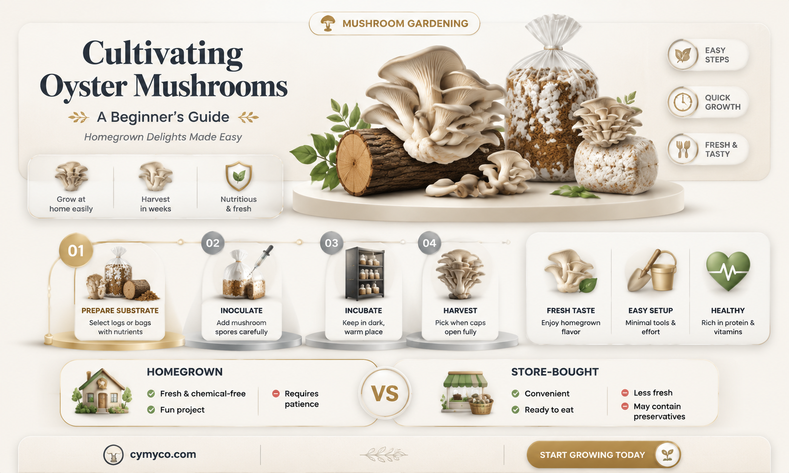 how to grow oyster mushrooms at home