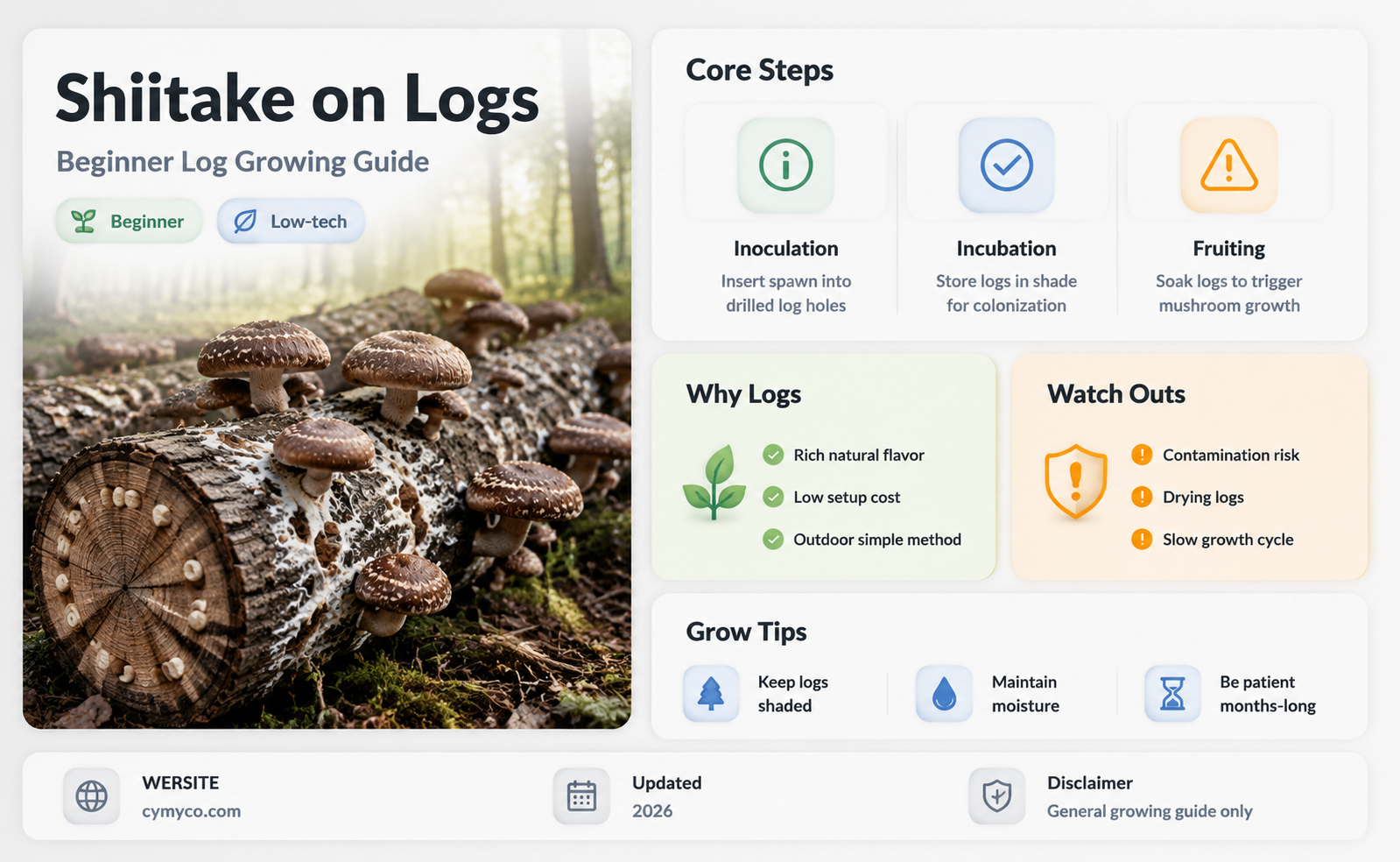 how to grow shiitake mushrooms on logs