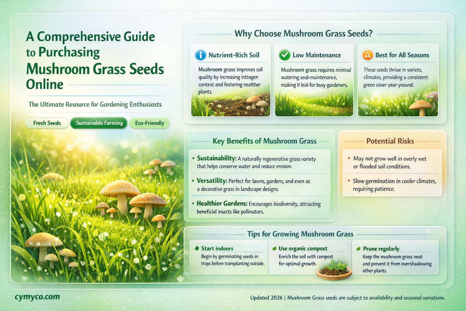 how to buy mushroom grass seeds