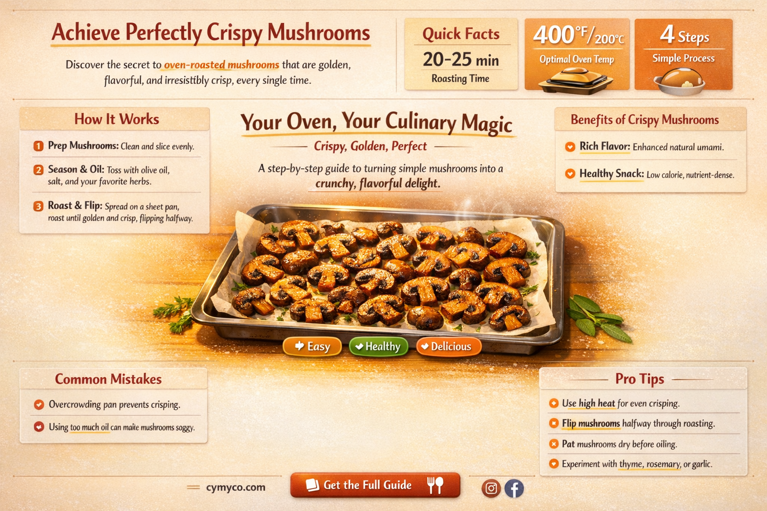 how to make crispy mushrooms in oven