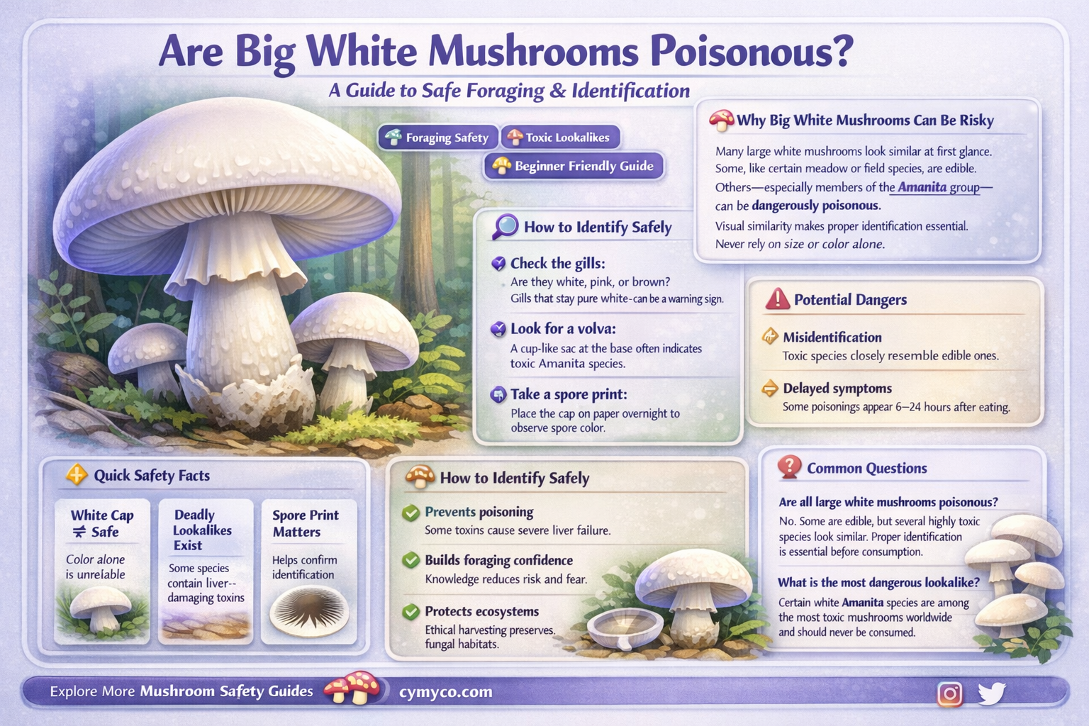 are big white mushrooms poisonous