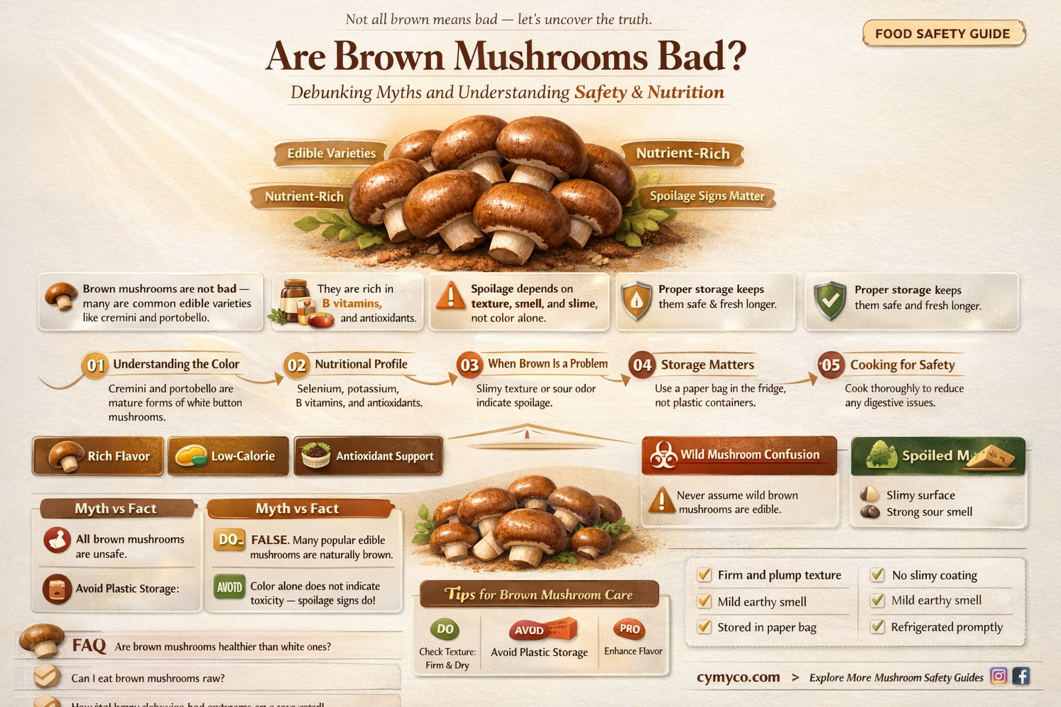 are brown mushrooms bad