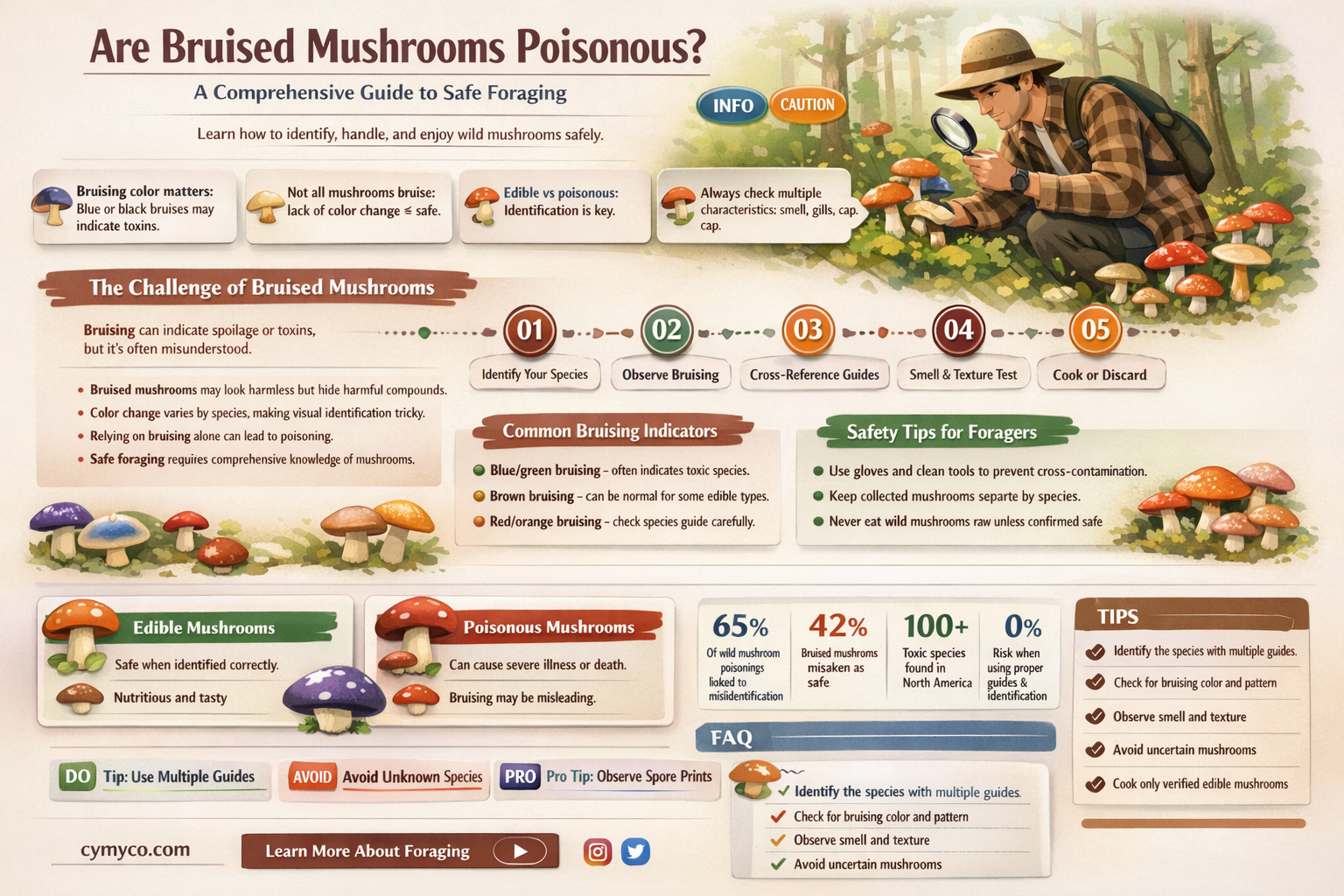 are bruised mushrooms poisonous