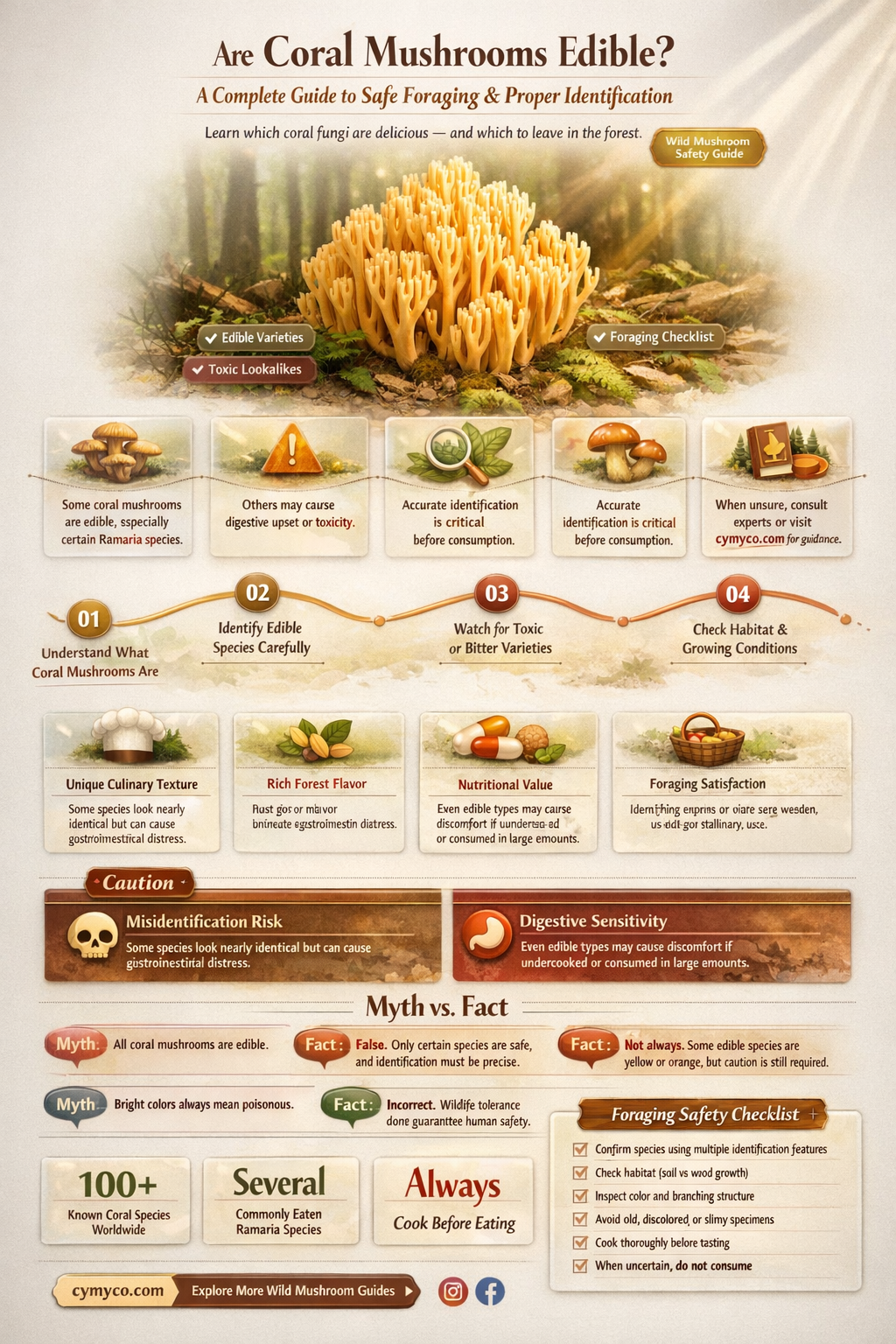 are coral mushrooms edible