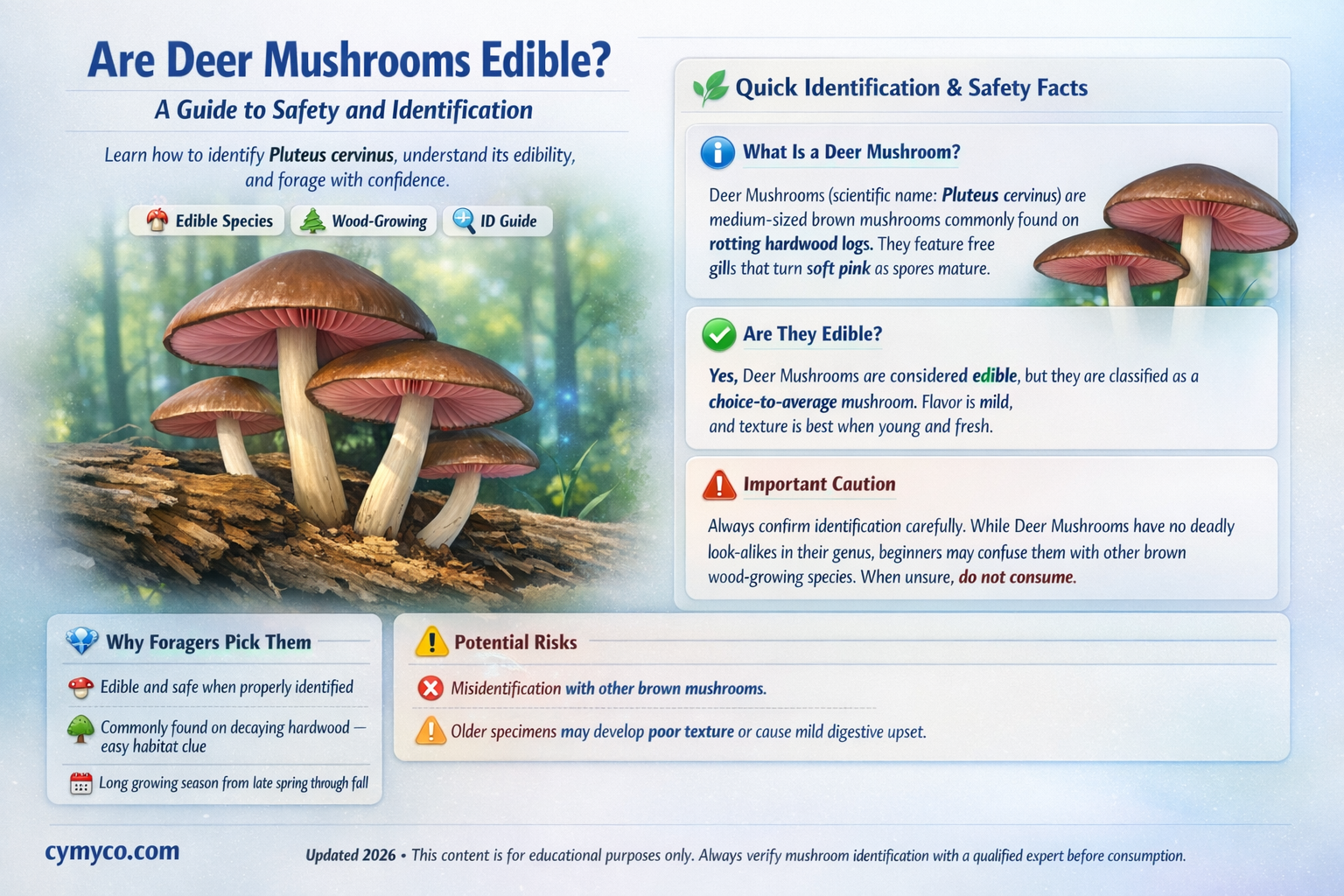 are deer mushrooms edible