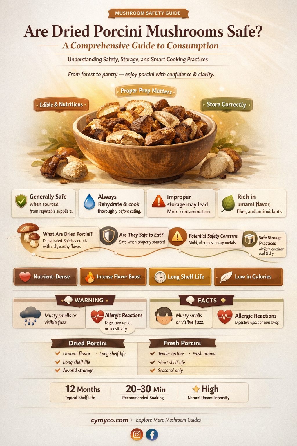 are dried porcini mushrooms safe