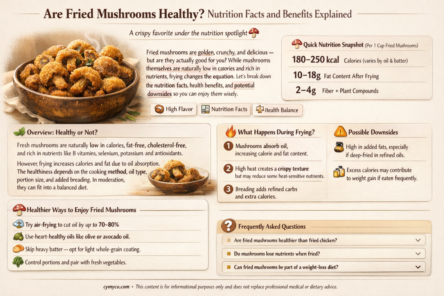 are fried mushrooms good for you