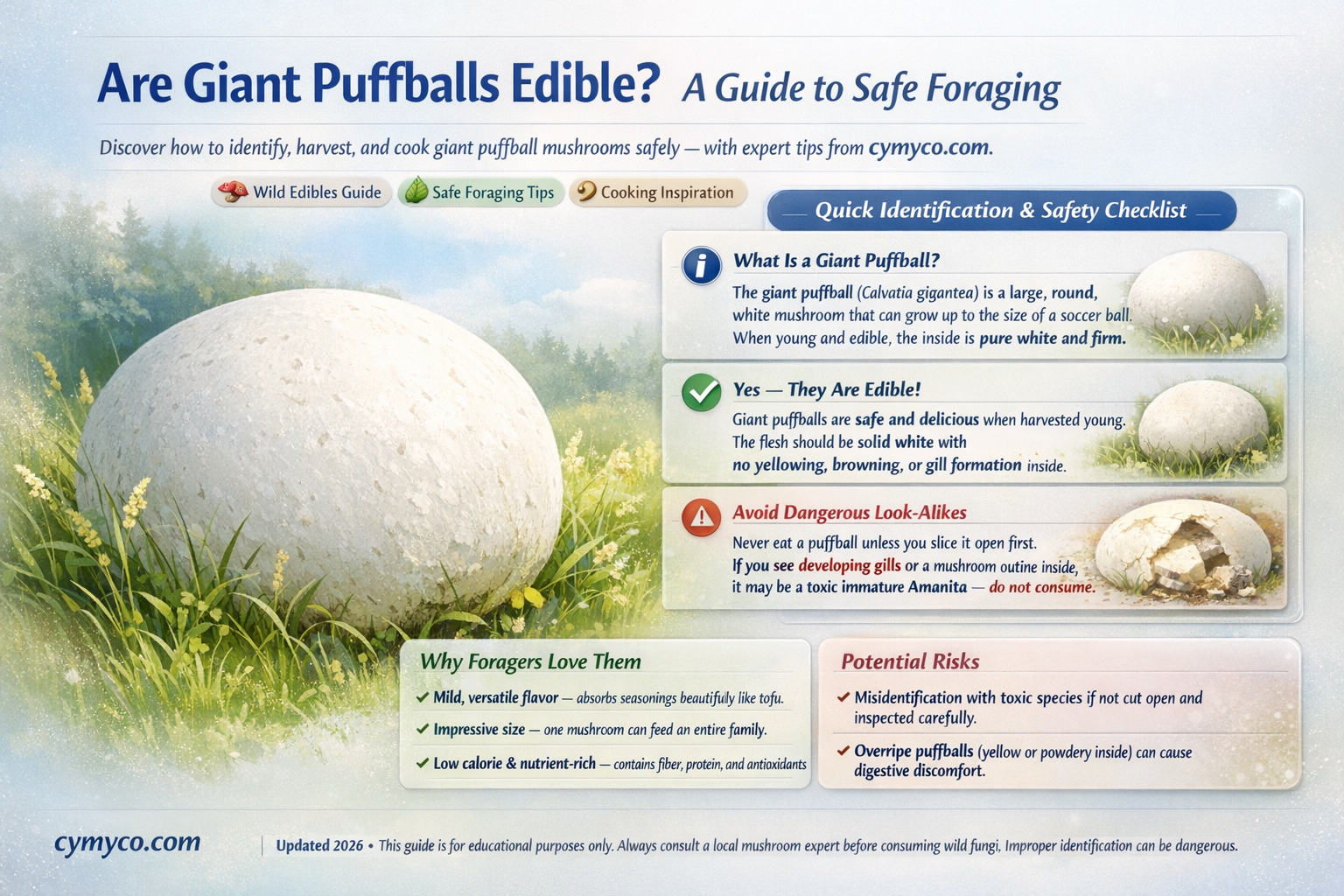 are giant puffballs edible