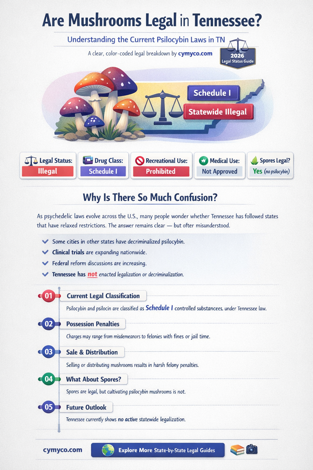 are mushrooms legal in tennessee