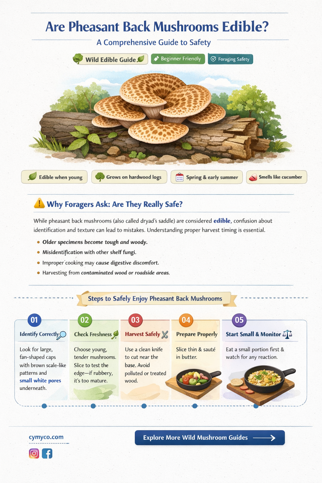 are pheasant back mushrooms edible