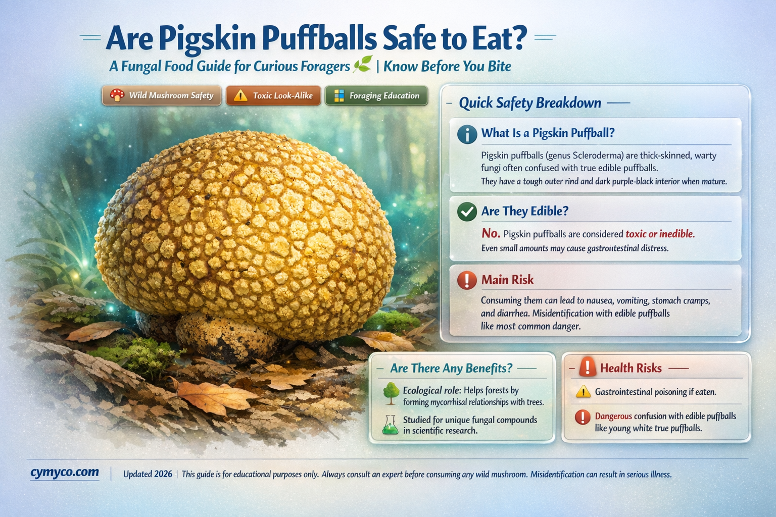 are pigskin puffballs edible