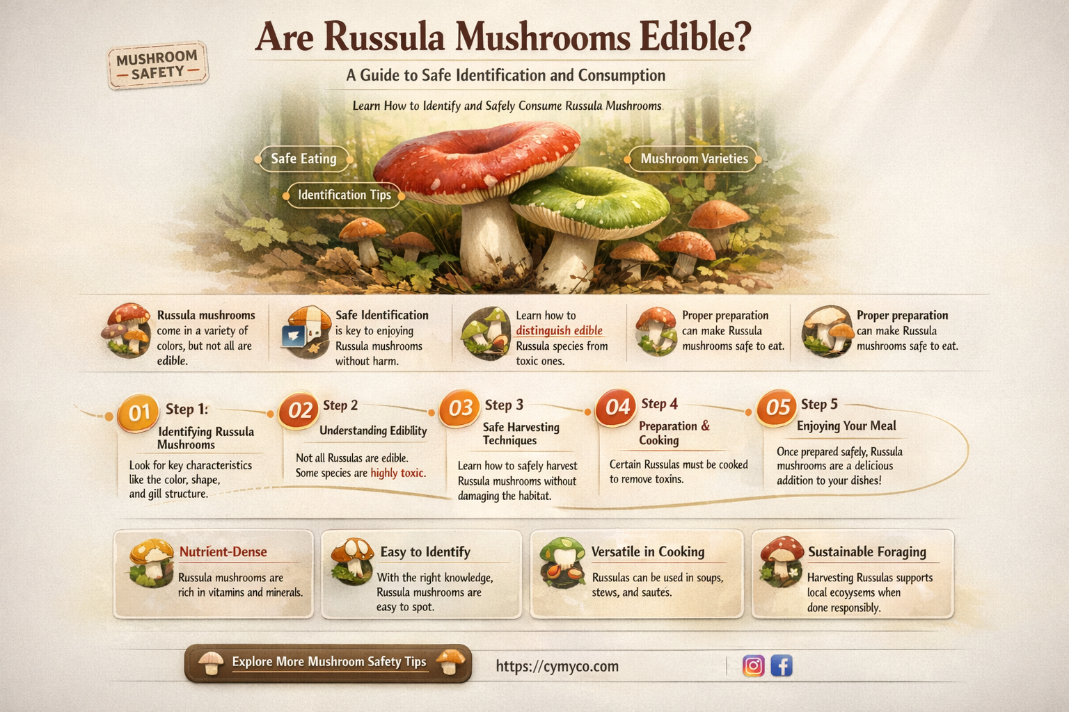 are russula mushrooms edible