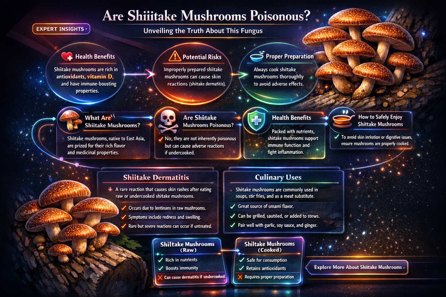 are shiitake mushrooms poisonous