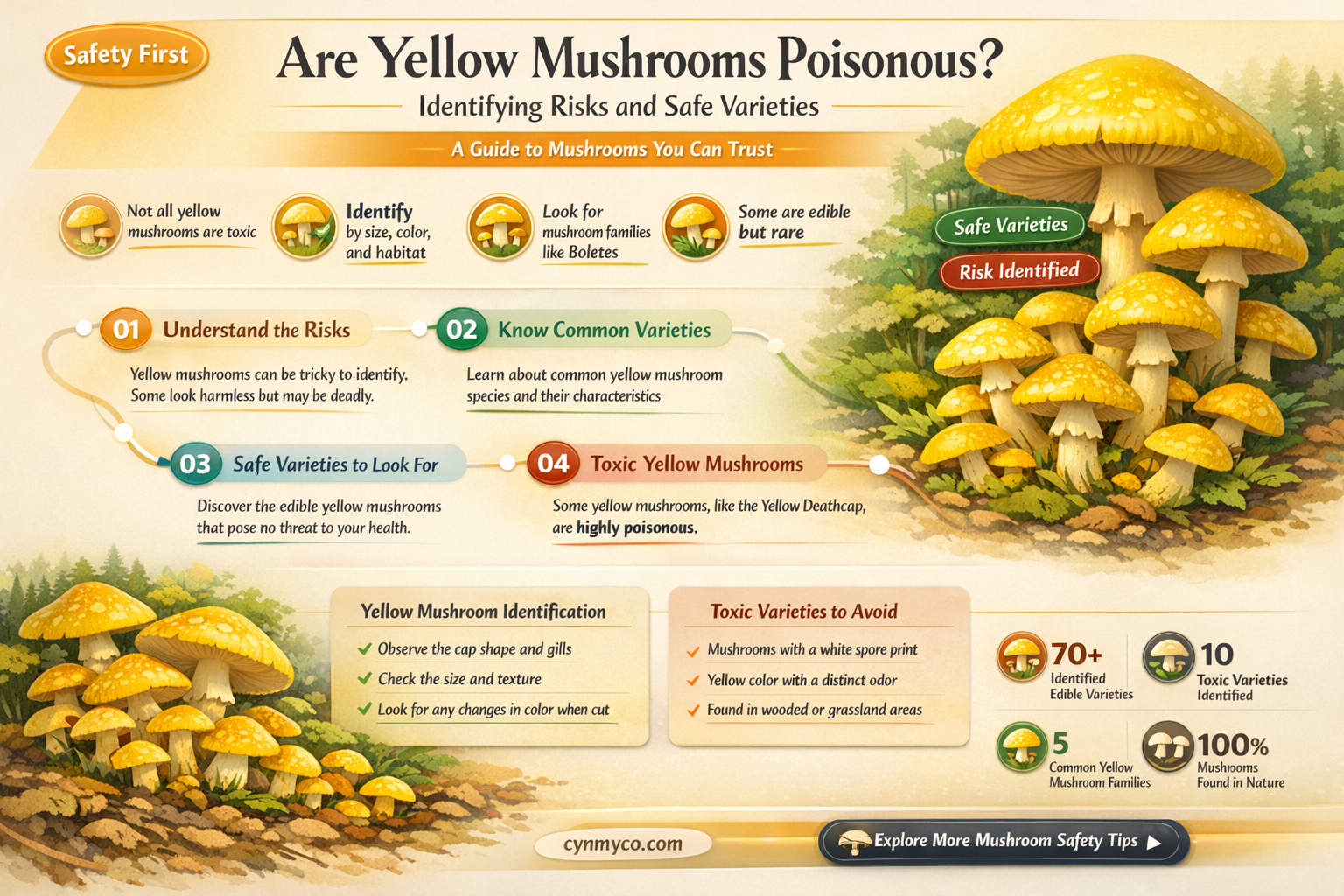 are yellow mushrooms poisonous