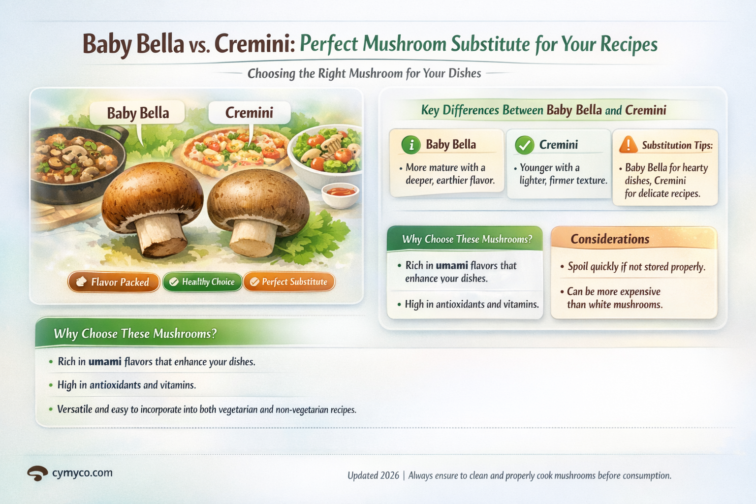 can i substitute baby bella for cremini