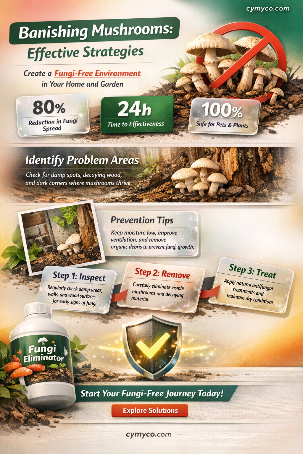 is there any way to get rid of mushrooms