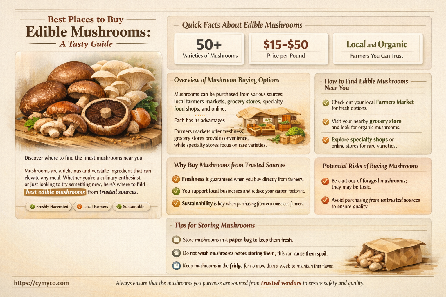 where to buy mushrooms to eat