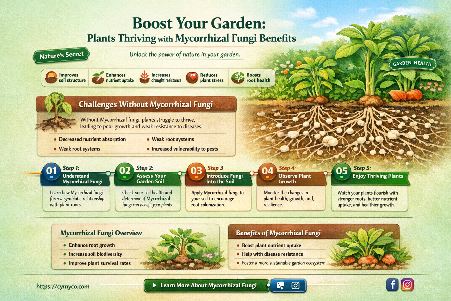 which plants benefit from mycorrhizal fungi