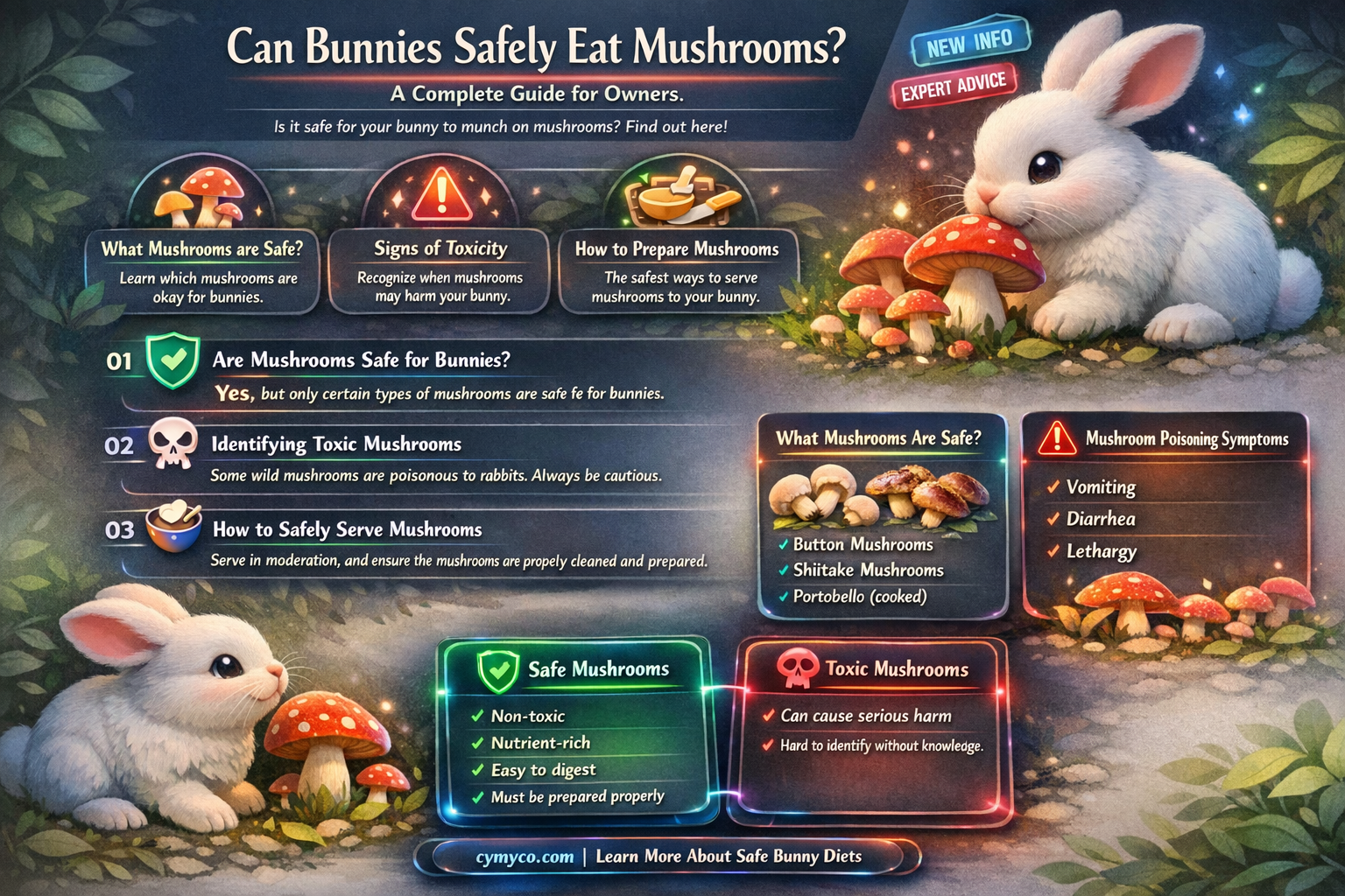 do bunnies eat mushrooms