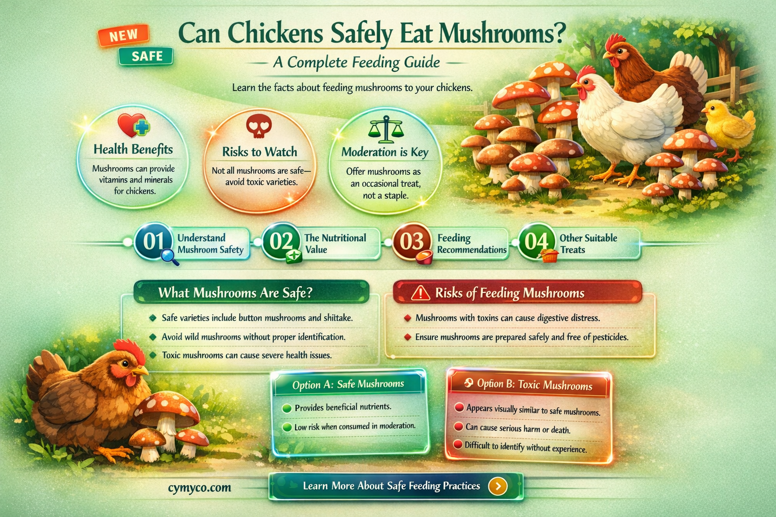 do chickens eat mushrooms