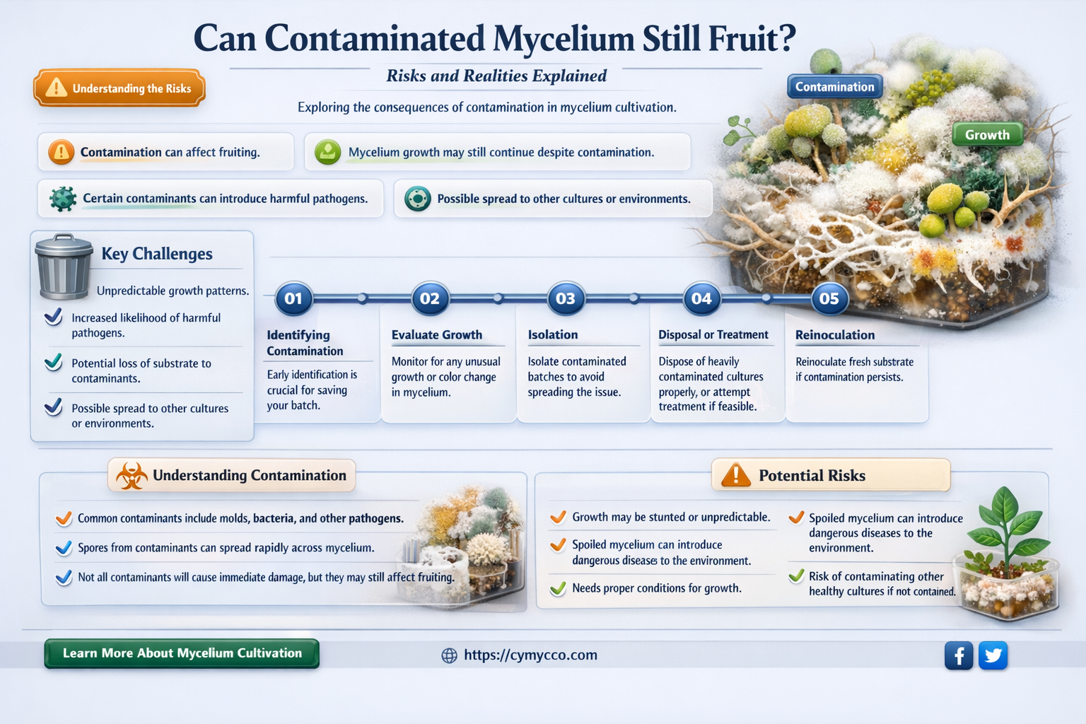 will contaminated mycelium fruit