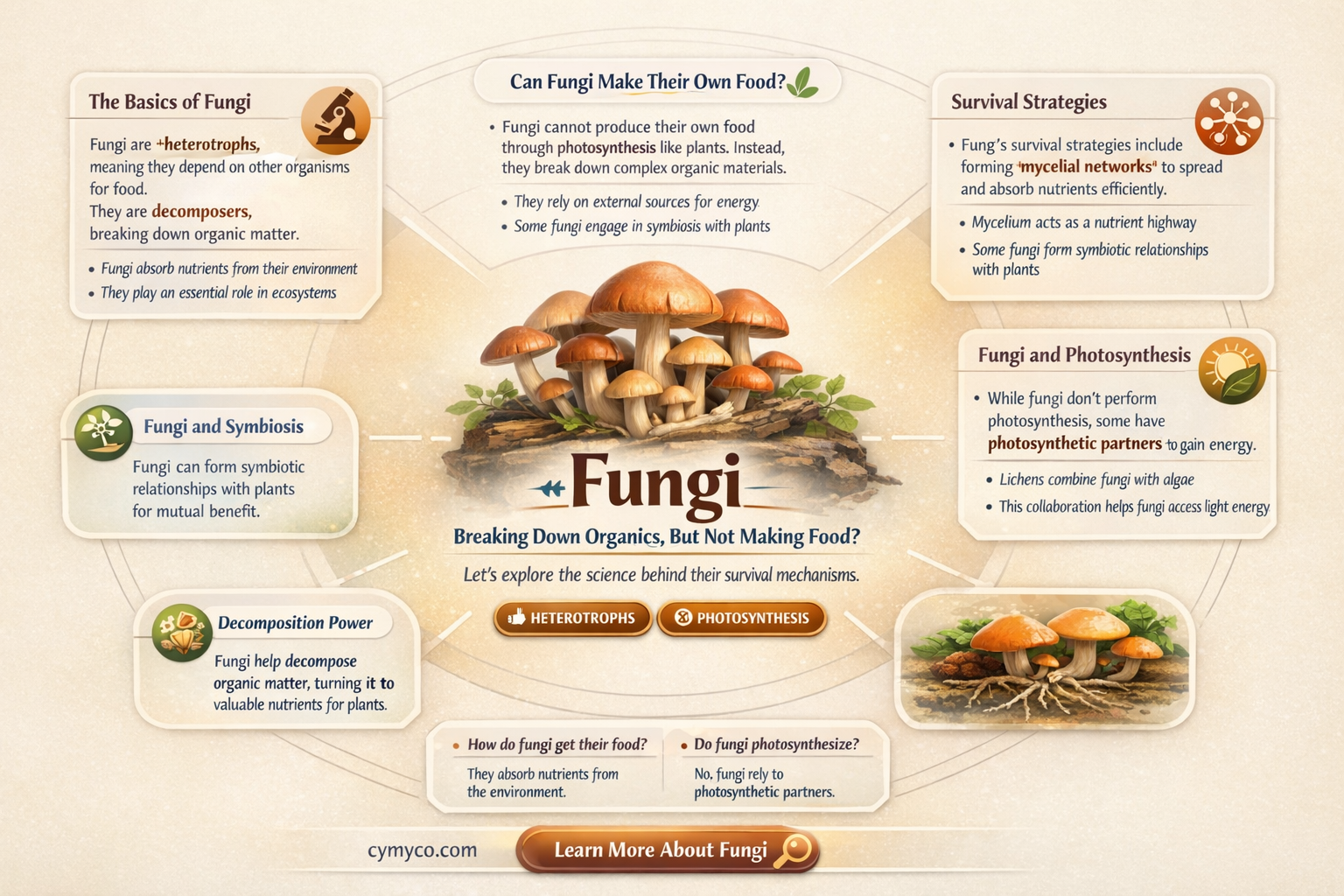 can fungi produce their own food