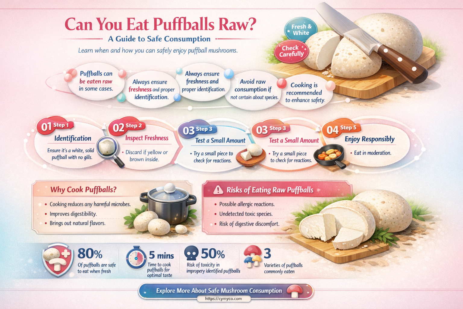 are puffballs edible raw