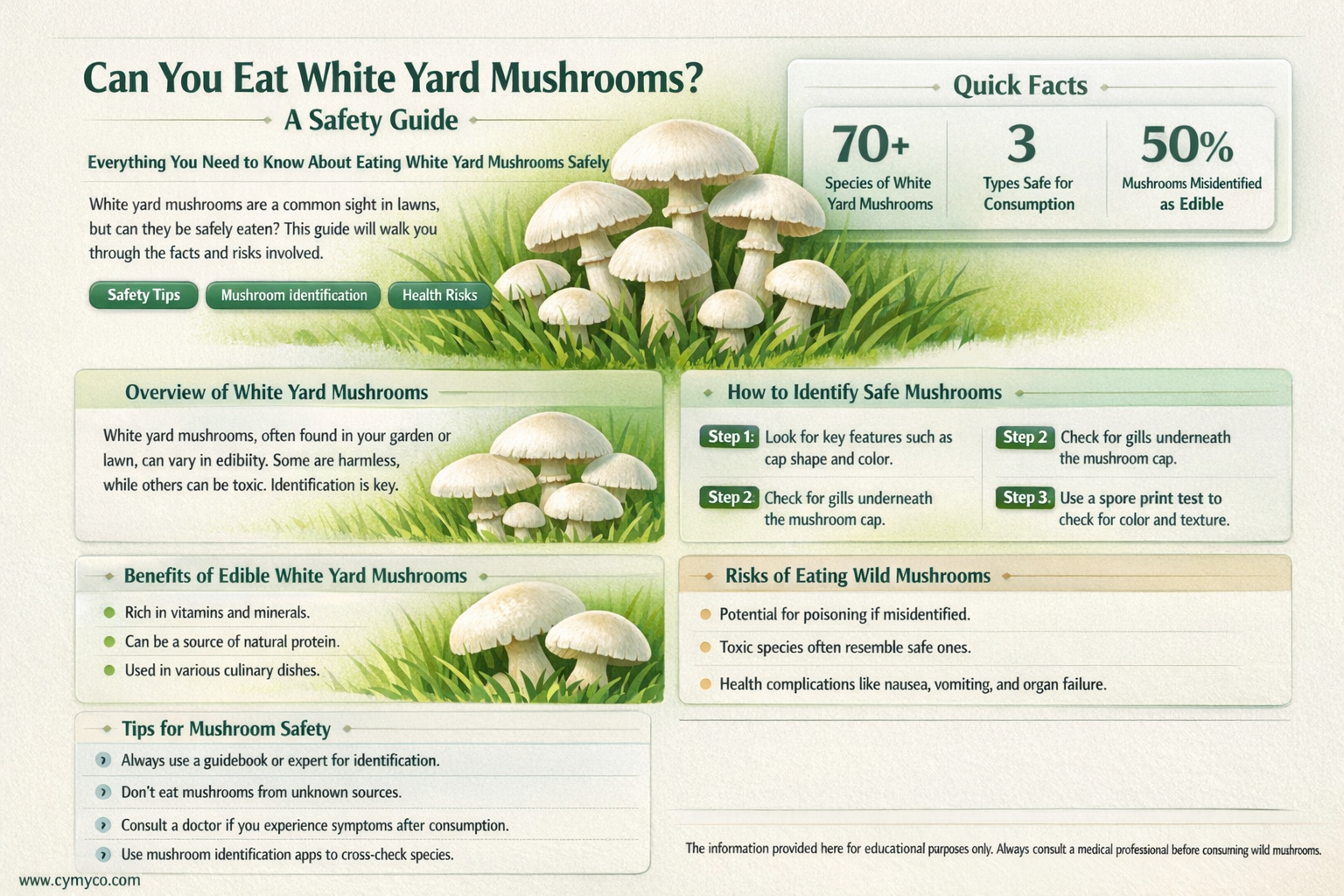are the white mushrooms in my yard edible