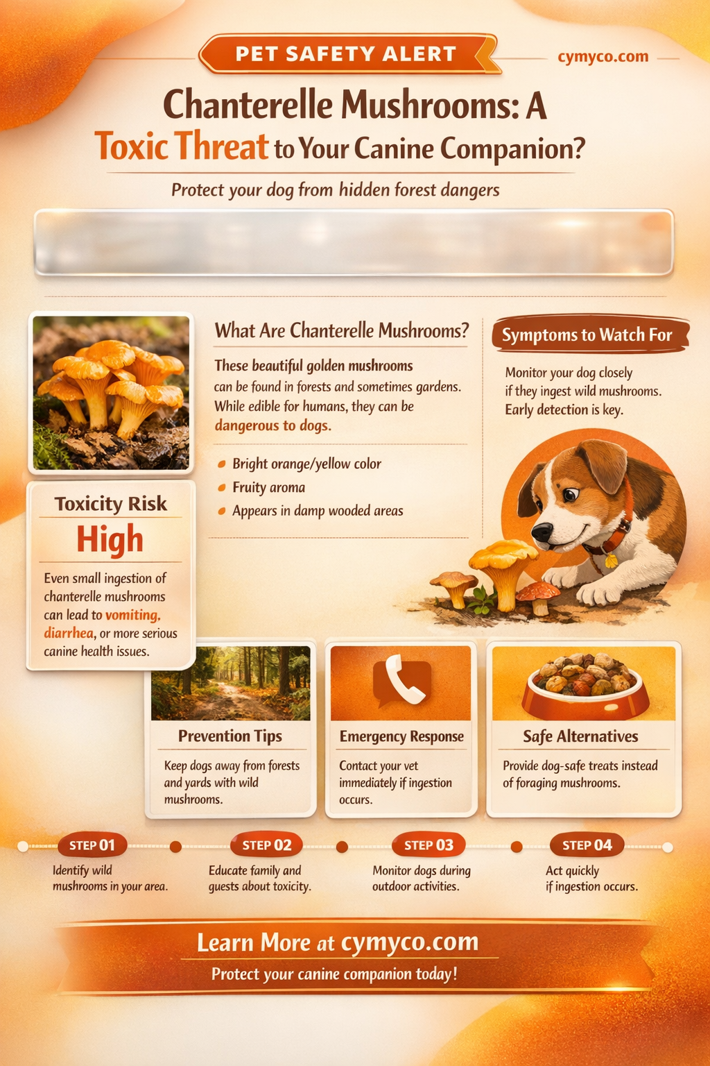 are chanterelle mushrooms poisonous to dogs