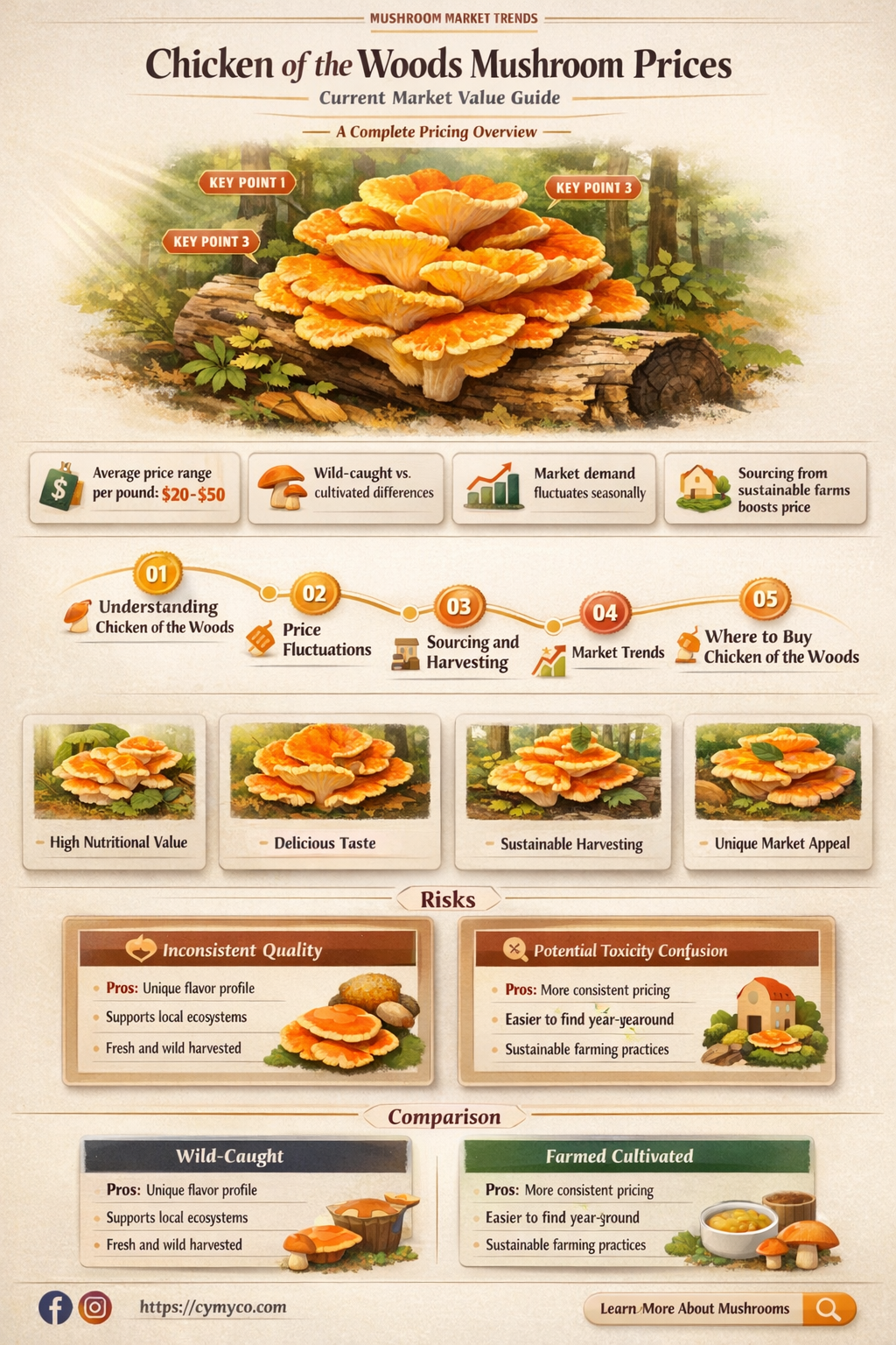 how much is chicken of the woods mushrooms sale for