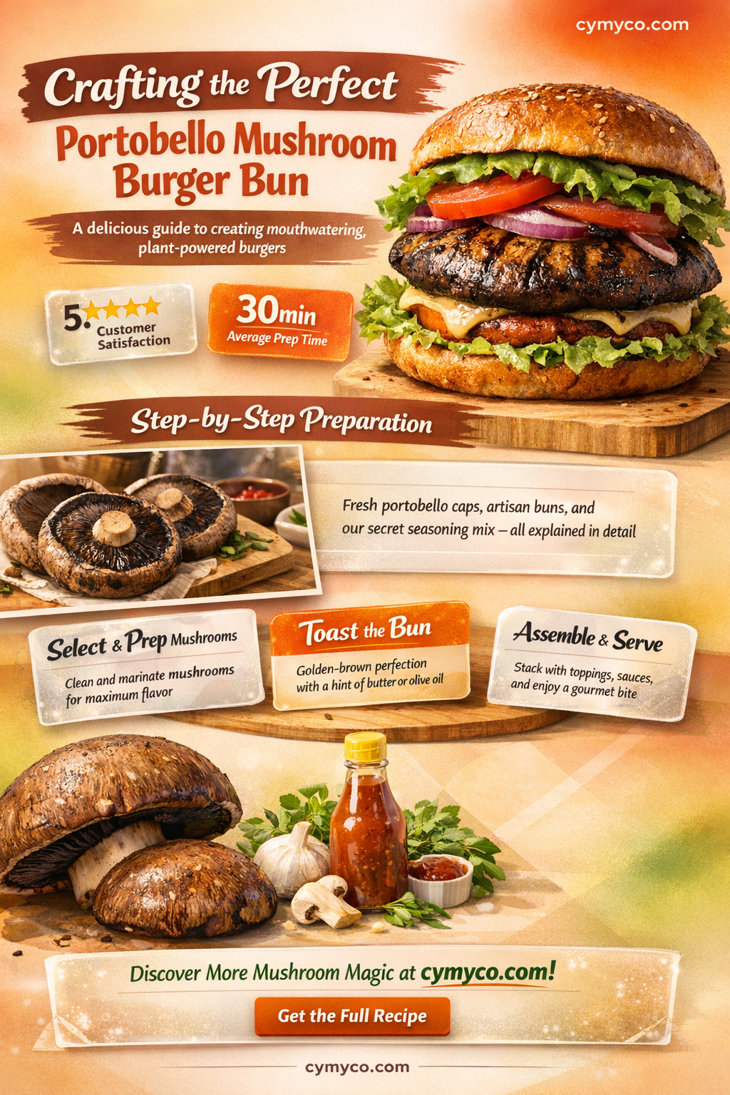 how to make a portobello mushroom burger bun